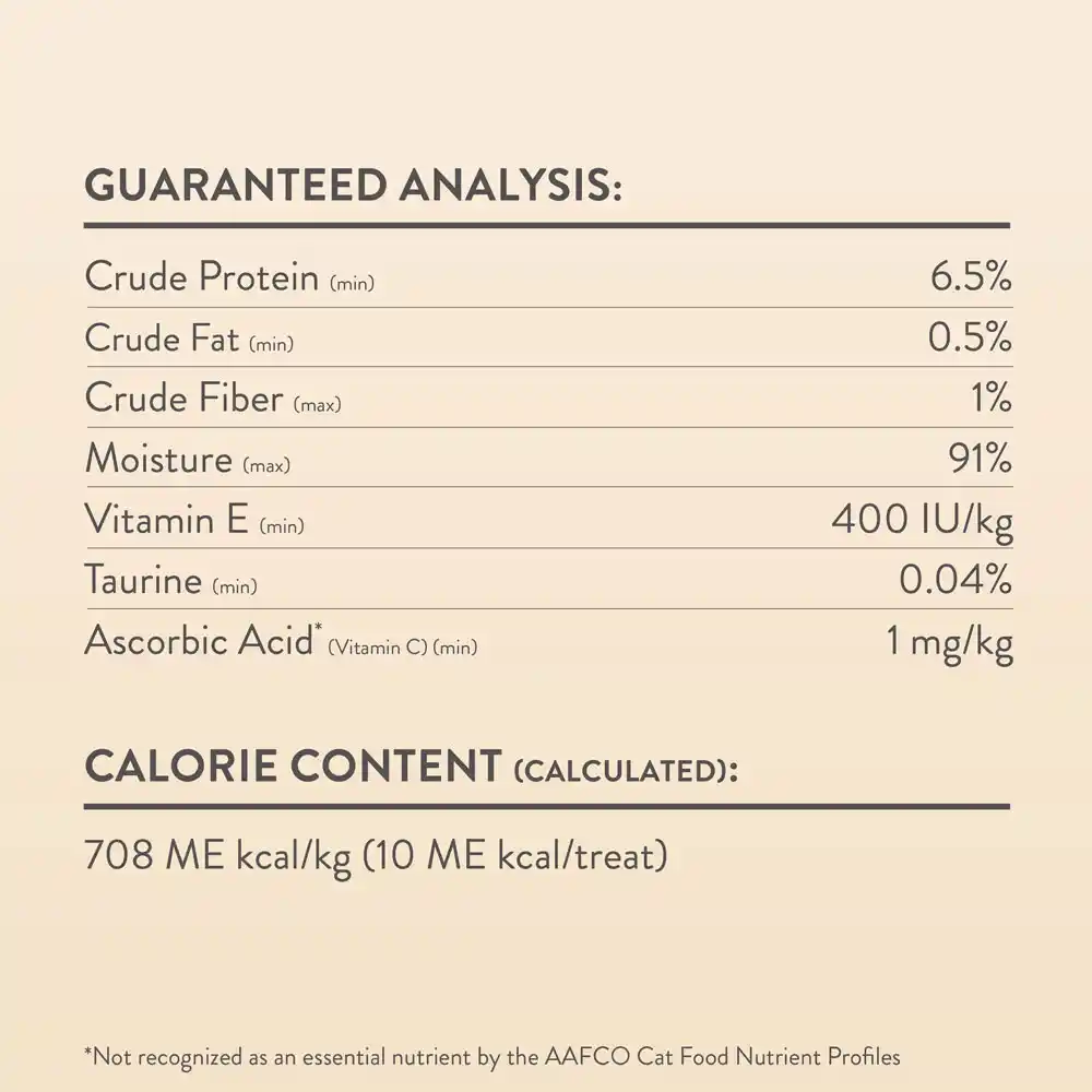 Feeding instructions and ingredients.