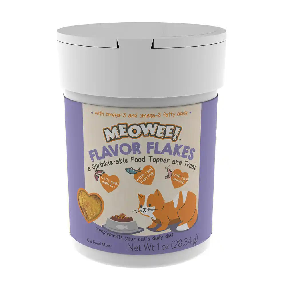 Meowee Flavor Flakes front of packaging