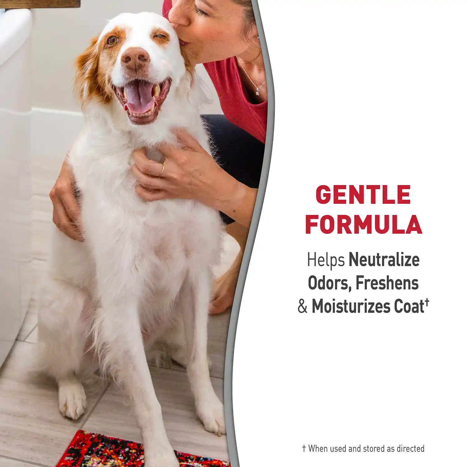 Gentle formula helps neutralize odors, freshness and moisturizes coat