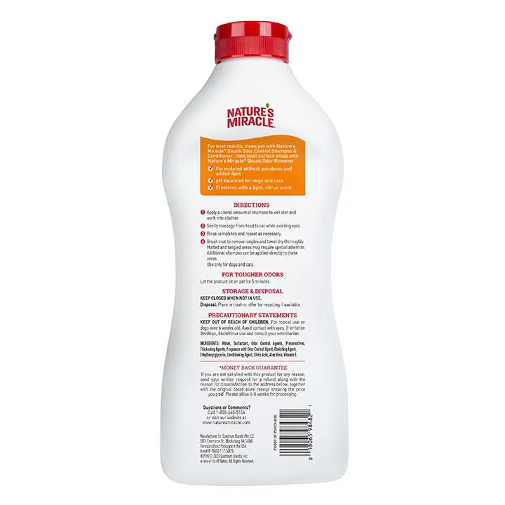 Skunk Odor Control Shampoo and Conditioner Citrus Back