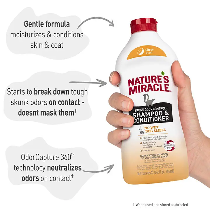 Skunk Odor Control Shampoo and Conditioner Citrus Benefits