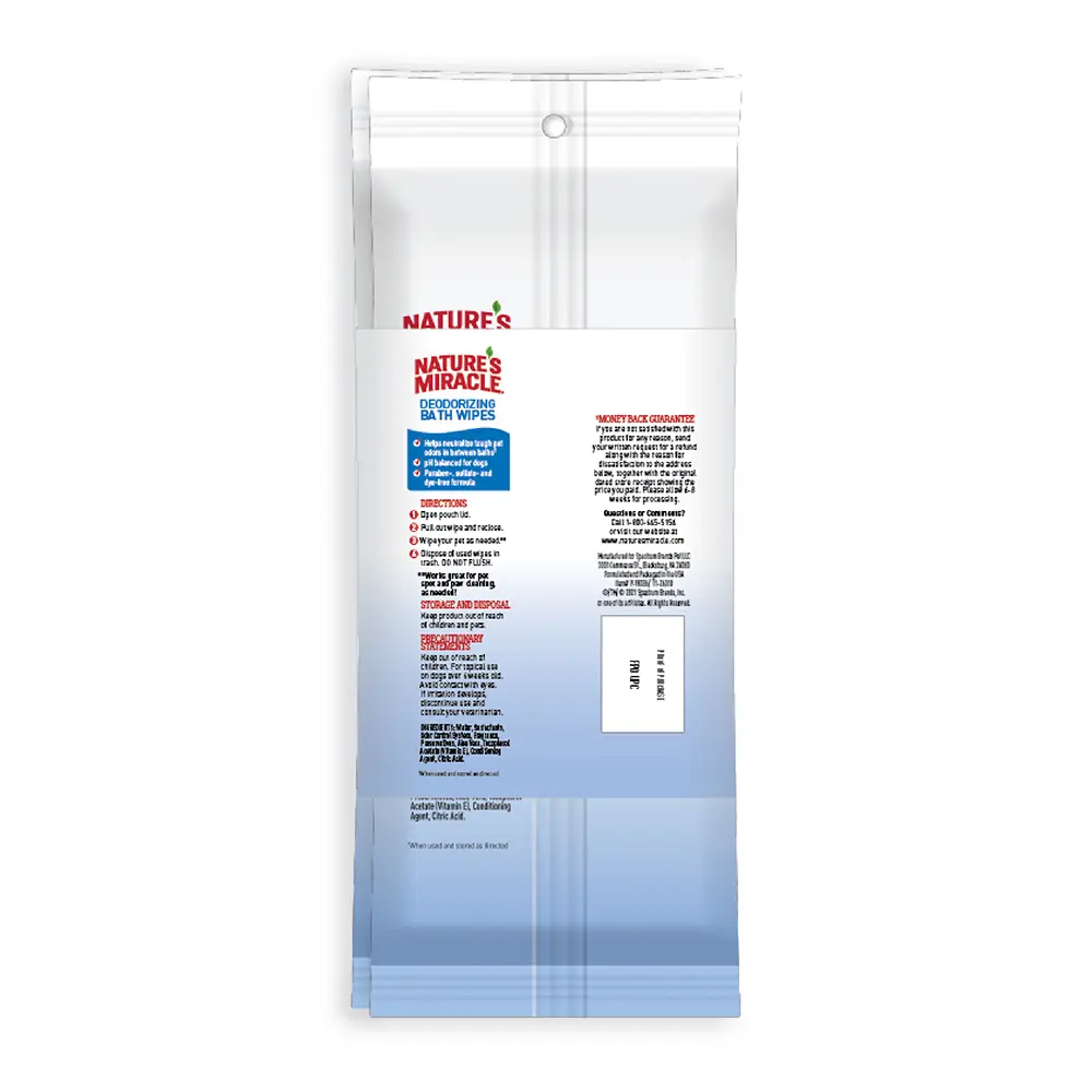 Deodorizing Bath Wipes Sunkissed Breeze 2 pk back