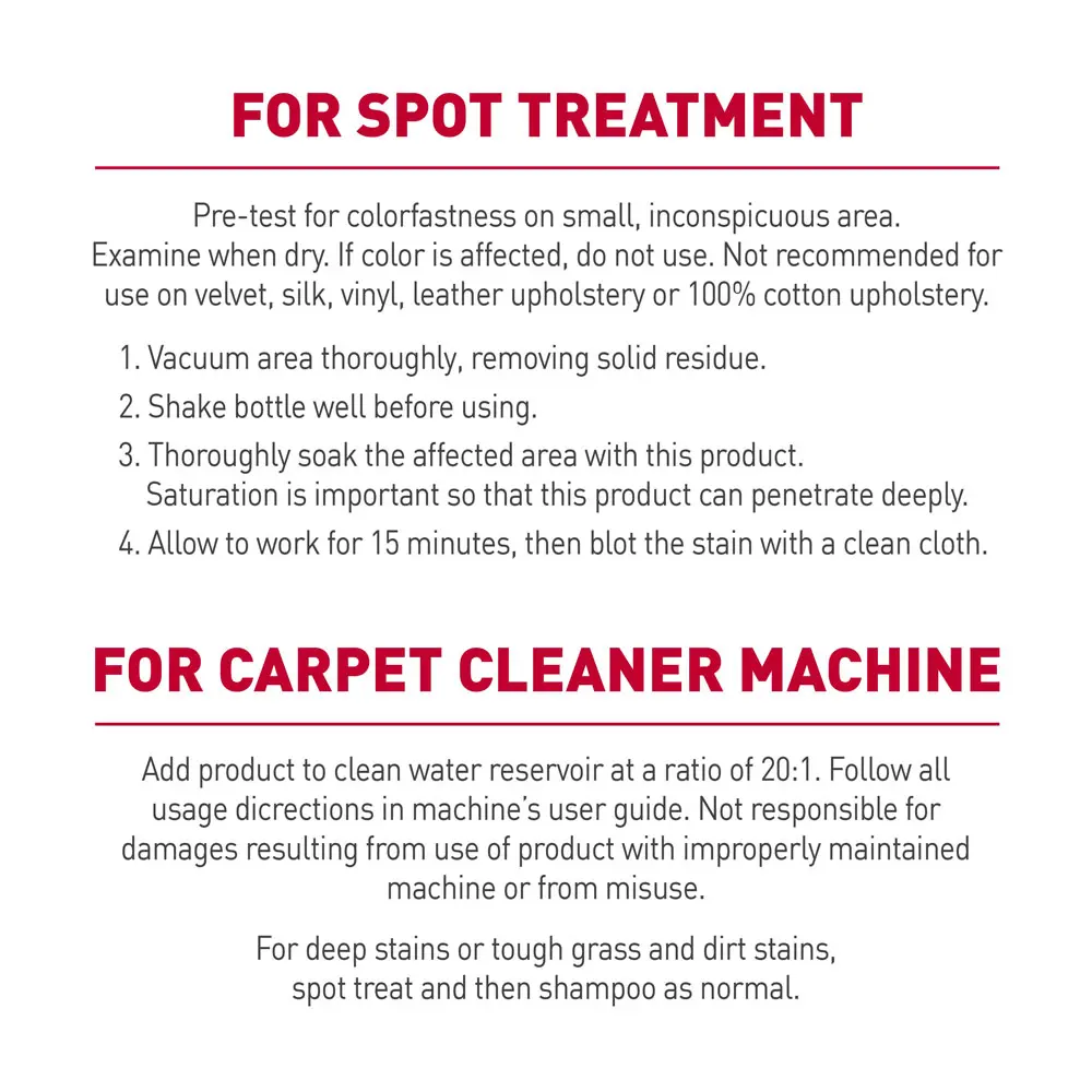Carpet Shampoo Directions