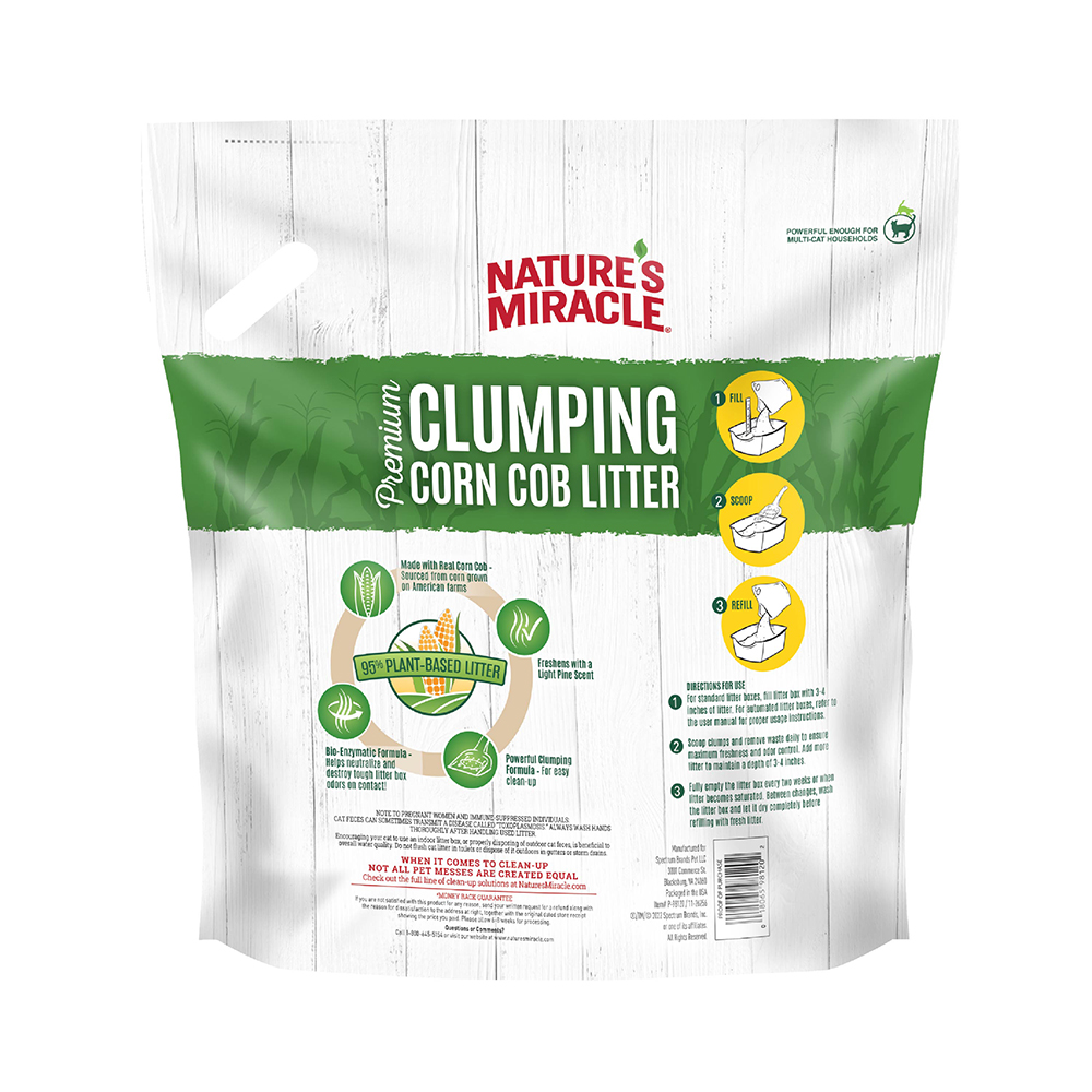 Clumping Corn Cob Litter Back