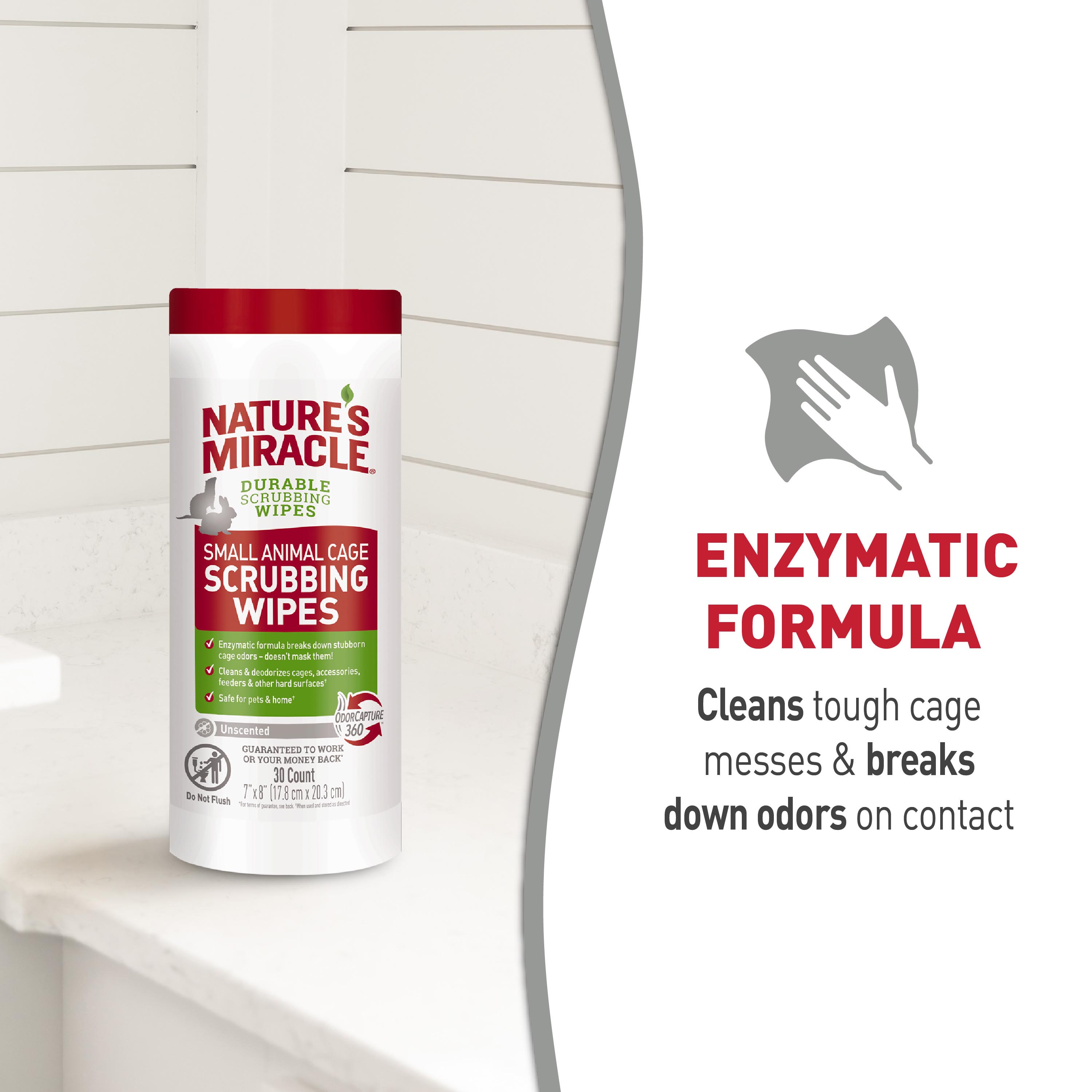 Small Animal Cage Wipes Enzymatic Formula