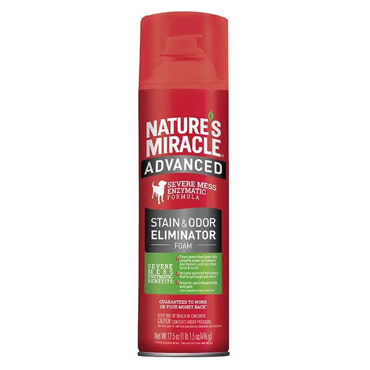 Advanced Stain and Odor Eliminator for Dogs- foam Front