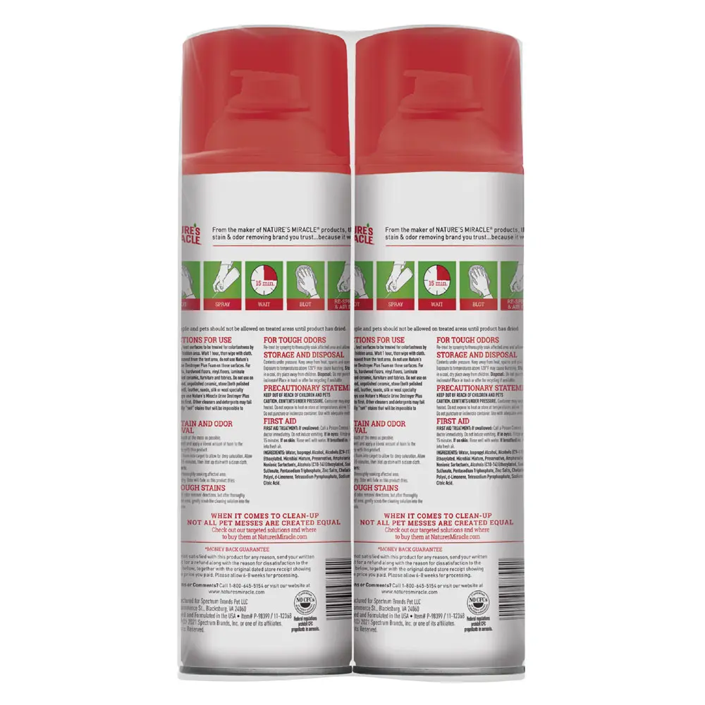 Urine Destroyer for Cats Back