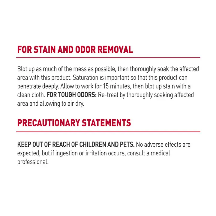 Stain and Odor Remover for Dog Removal