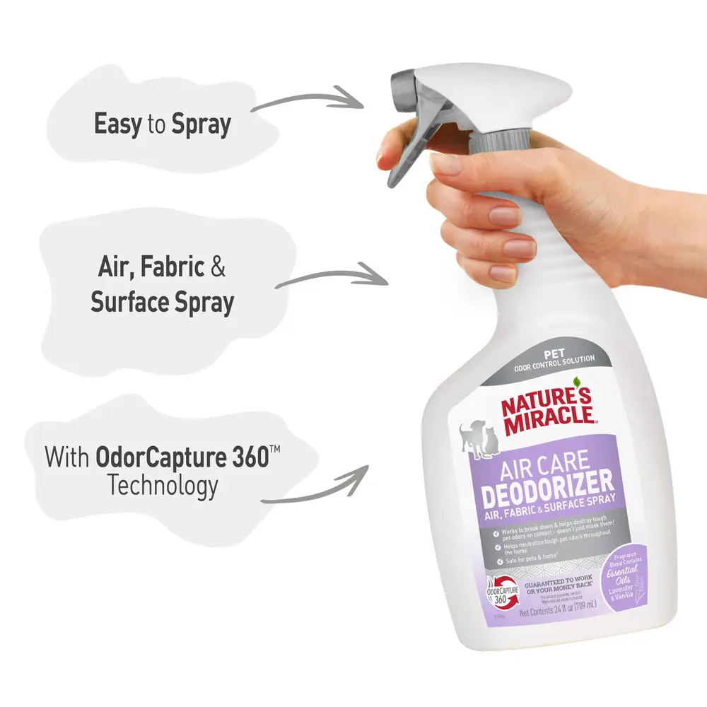 Air Care Deodorizer Lavendar Vanilla Spray InUse