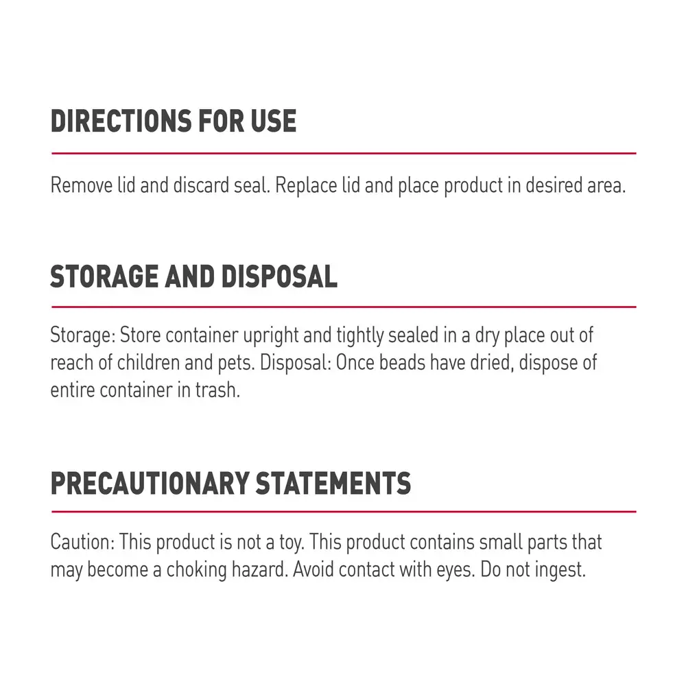  Air Care Deodorizer Lavender Vanilla beads Directions