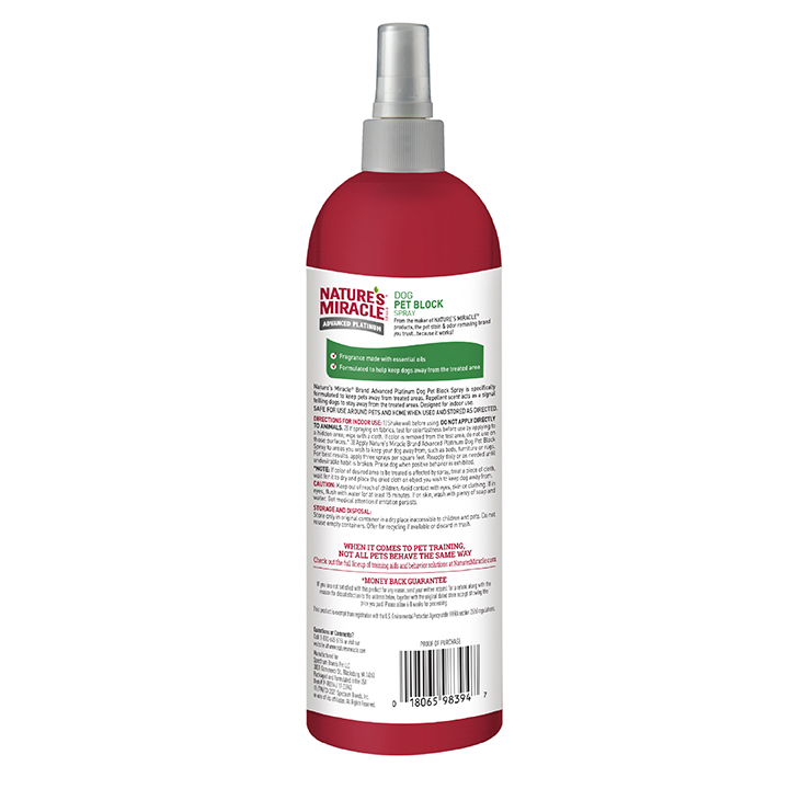 Dog Pet Block Spray Back