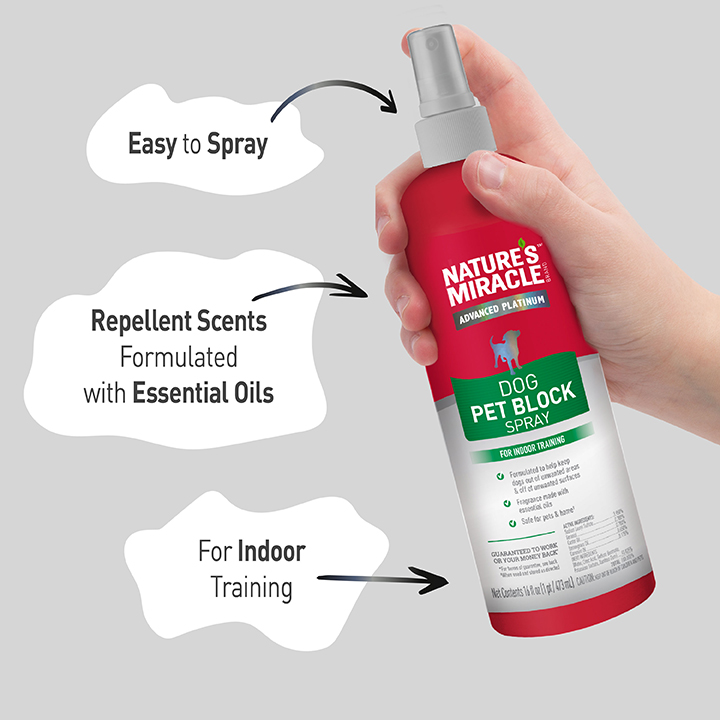 Dog Pet Block Spray InUse