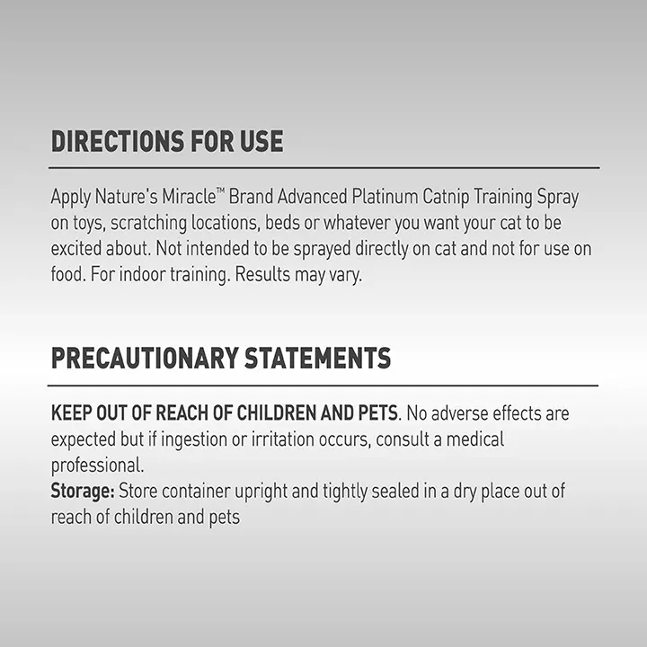 Catnip Training Spray Directions