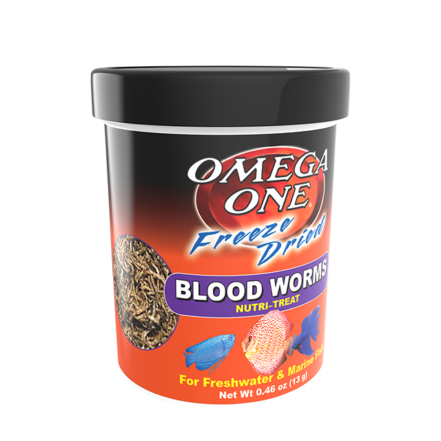 00301 Omega One Freeze Dried Bloodworm 46oz Side Angle