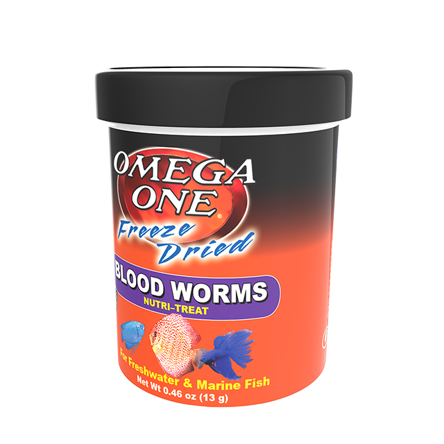 00301 Omega One Freeze Dried Bloodworm 46oz Side Angle