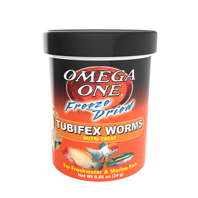00331 Omega One Freeze Dried Tubifex Worm 8.5 oz Front