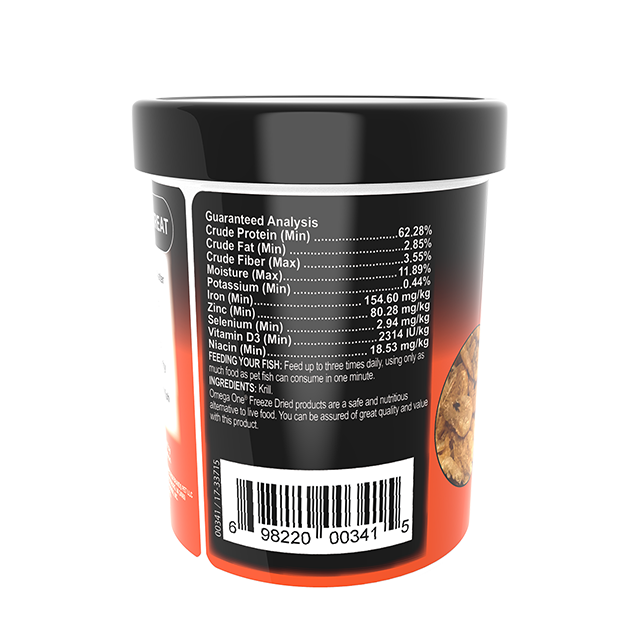 00341 Omega One Freeze Dried Krill 4 oz Back Angle