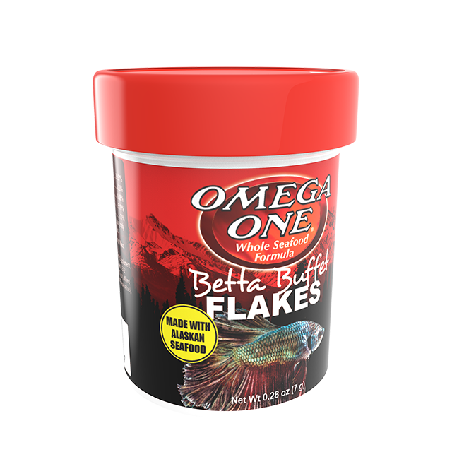01171 Omega One Betta Buffet Flakes .28 oz Front Angle