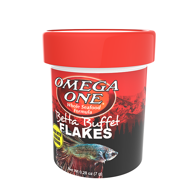 01171 Omega One Betta Buffet Flakes .28 oz Front Angle
