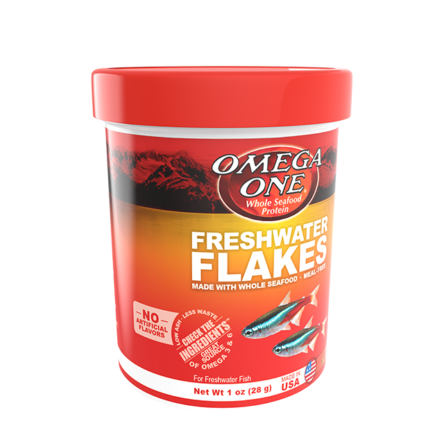 01311 Omega One Freshwater Flakes 1 oz Front Angle