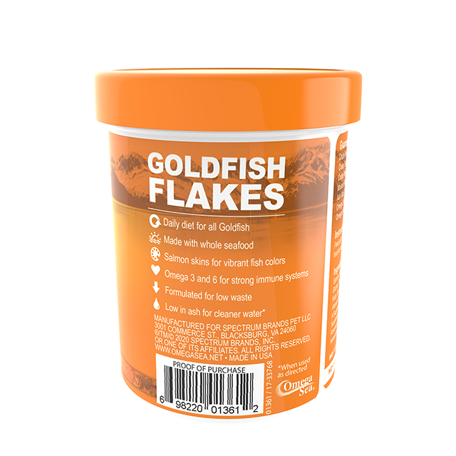 01361 Omega One Goldfish Flakes 1 oz Back Angle