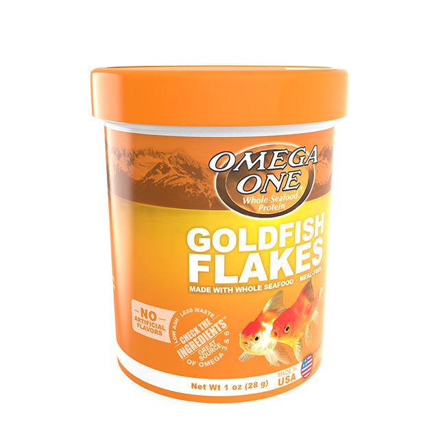 01361 Omega One Goldfish Flakes 1 oz Front Angle