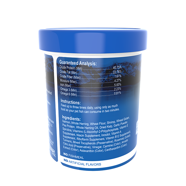 01381 Omega One Garlic Marine Flakes 1 oz Back Angle