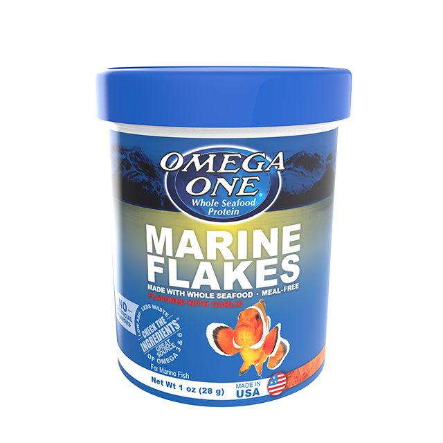 01381 Omega One Garlic Marine Flakes 1 oz Front