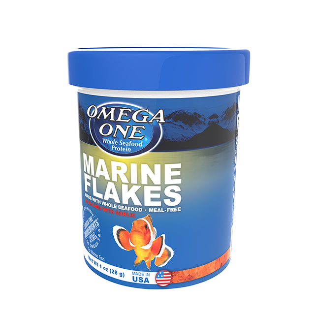 01381 Omega One Garlic Marine Flakes 1 oz Front Angle