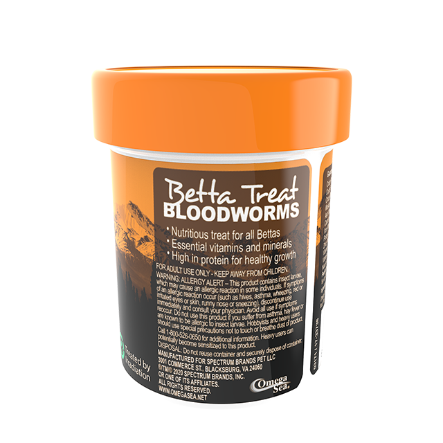 03171 Omega One Betta Treat Bloodworm .11 oz Back Angle