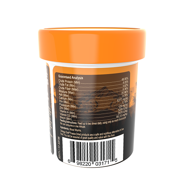 03171 Omega One Betta Treat Bloodworm .11 oz Back Angle