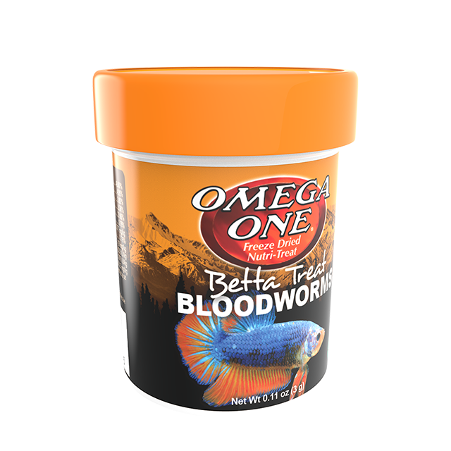 03171 Omega One Betta Treat Bloodworm .11 oz Front Angle
