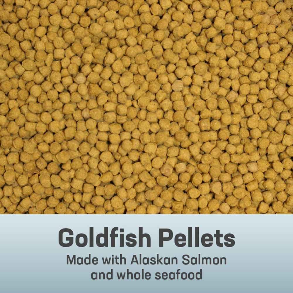 03361 Omega One Medium Goldfish Sinking Pellets 4.2 oz Made with Alaskan Salmon and whole seafood - Out of Pack