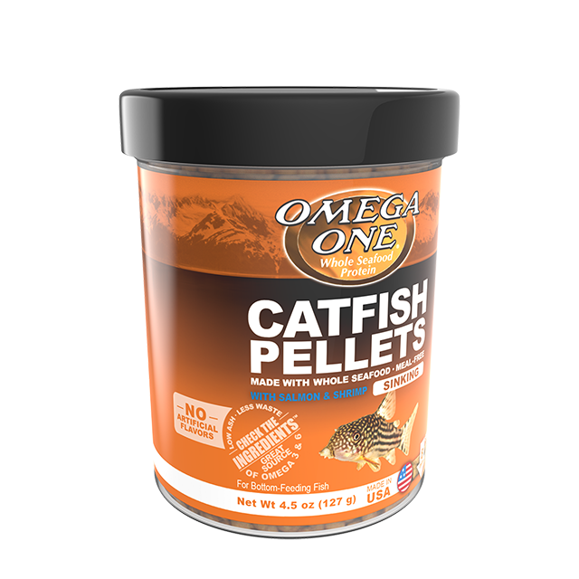 03391 Omega One Catfish Sinking Pellets 4.5 oz Front Angle