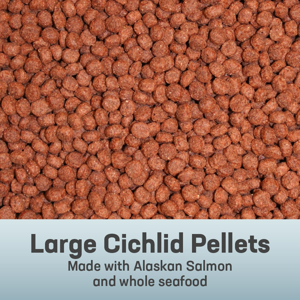 04331 Omega One Large Floating Cichlid Pellets 3 oz Made with Alaskan Salmon and whole seafood - Out of Pack