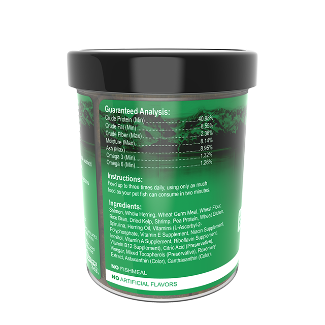 05321 Omega One Sinking Veggie Rounds 4 oz Back Angle