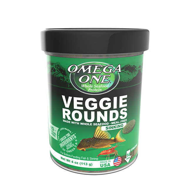 05321 Omega One Sinking Veggie Rounds 4 oz Front