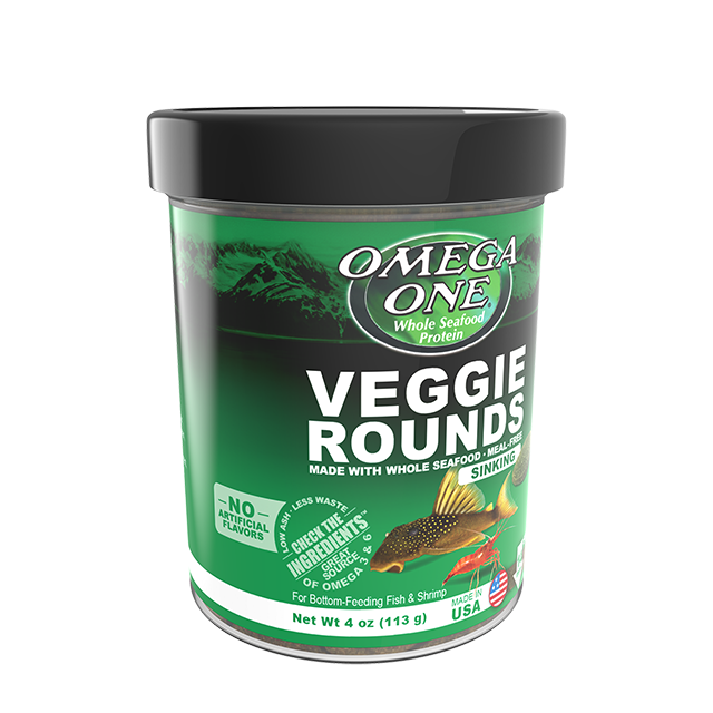 05321 Omega One Sinking Veggie Rounds 4 oz Front Angle