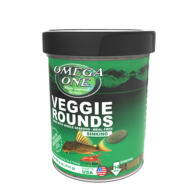 05321 Omega One Sinking Veggie Rounds 4 oz Front Angle