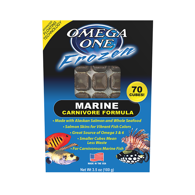 06103 Omega One Frozen Marine Carnivore Formula 3.5 oz Front
