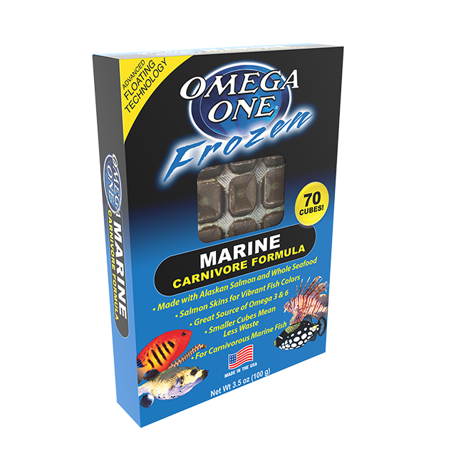 06103 Omega One Frozen Marine Carnivore Formula 3.5 oz Front Angle