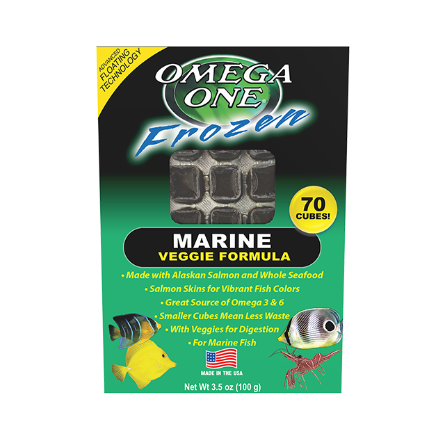06113 Omega One Frozen Marine Veggie Formula 3.5 oz Front