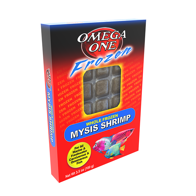 06121 Omega One Frozen Mysis Shrimp 3.5 oz Front Angle