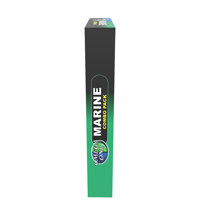 06123 Omega One Frozen Marine Combo Pack Carnivore and Veggie Formulas 3.5 oz Side