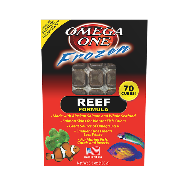 06133 Omega One Frozen Marine Reef Formula 3.5 oz Front