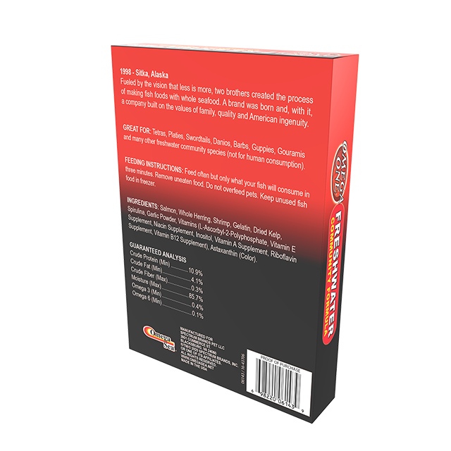 06143 Omega One Frozen Freshwater Community Formula 3.5 oz Back Angle