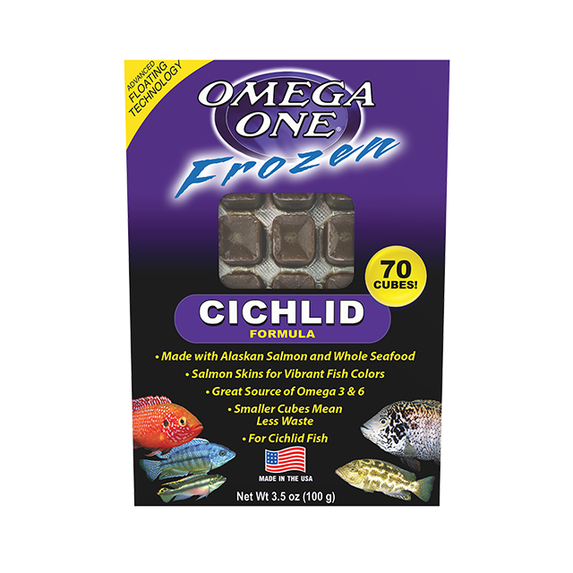 06153 Omega One Frozen Cichlid Formula 3.5 oz Front