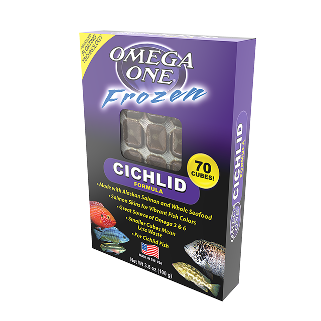 06153 Omega One Frozen Cichlid Formula 3.5 oz Front Angle