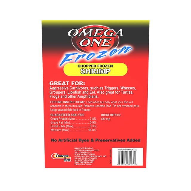 06161 Omega One Frozen Whole and Chopped Shrimp 3.5 oz Back