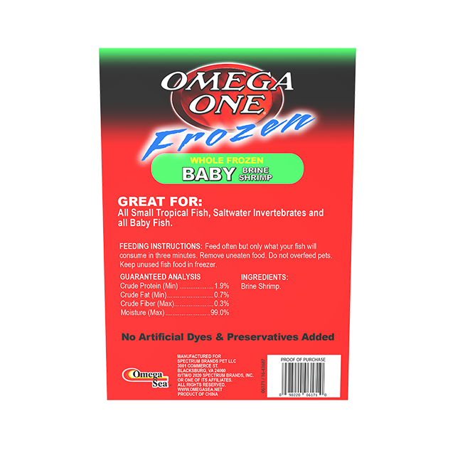 06171 Omega One Frozen Baby Brine Shrimp 3.5 oz Back
